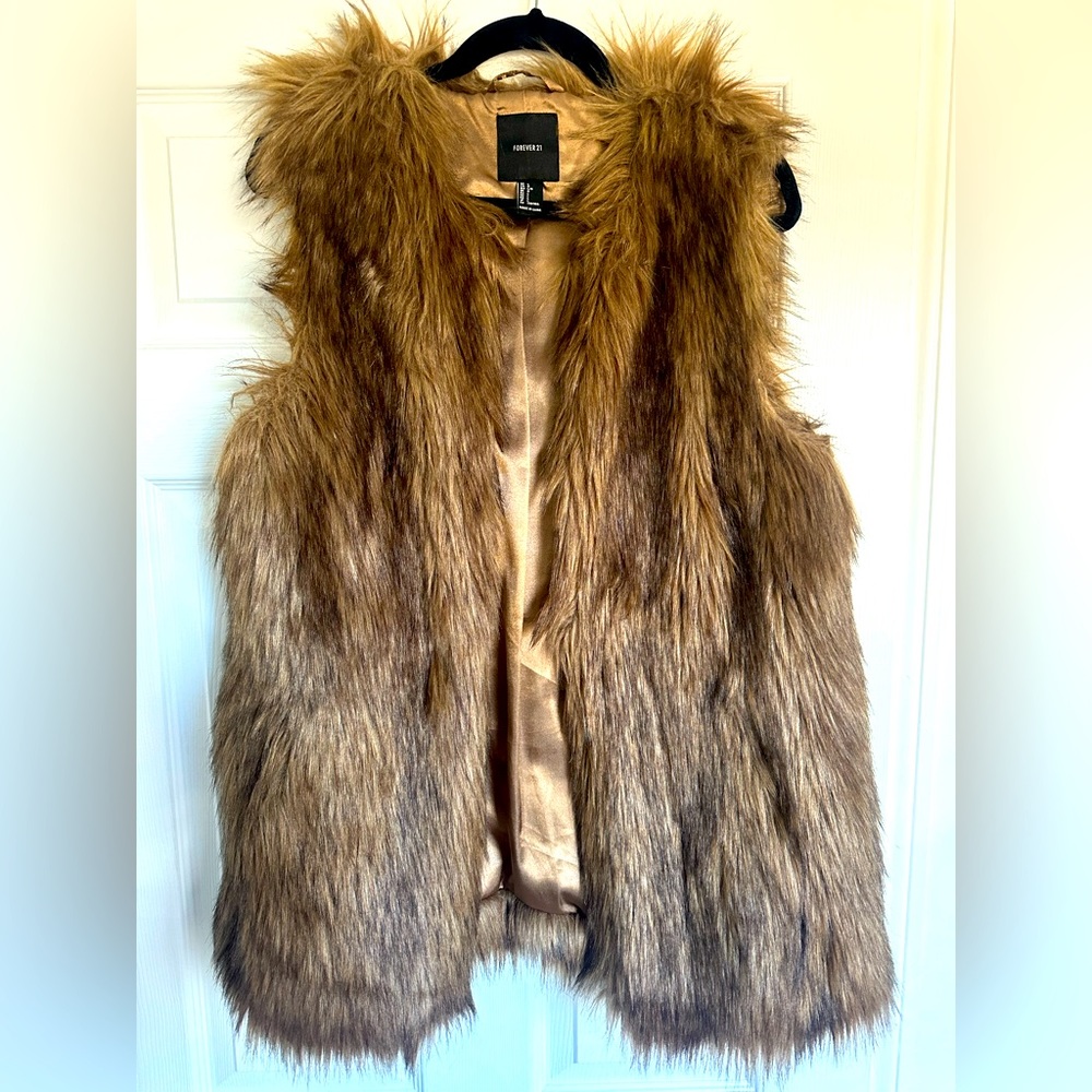 Faux fur vest
